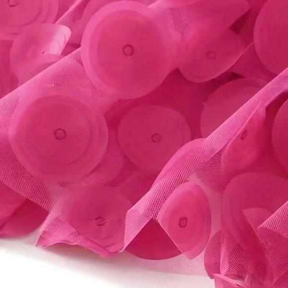 Polka Dot Applique High Waisted Midi Skirt - Picture 4 of 15